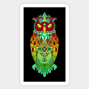 red bright night owl ecopop Magnet